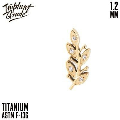 Накрутка-кластер Leaf Crystal vol.2 Gold 1.2 мм